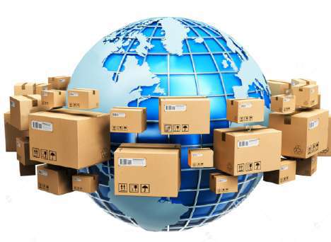 Freight consignments prepared for international shipment